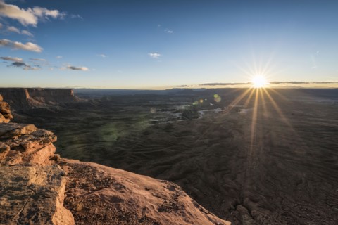 Sunset in canyon