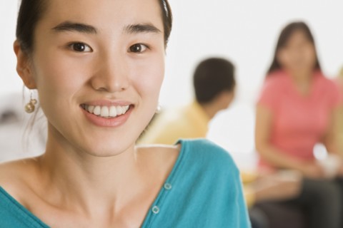 Chinese woman smiling