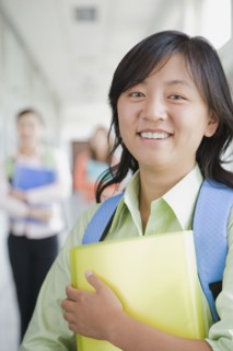 Chinese student smiling