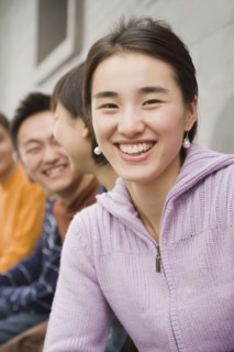 Chinese woman smiling