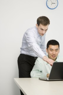 Businessmen working together
