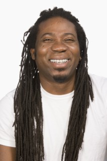 Smiling African man with dreadlocks