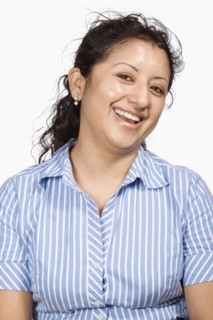 Hispanic woman smiling