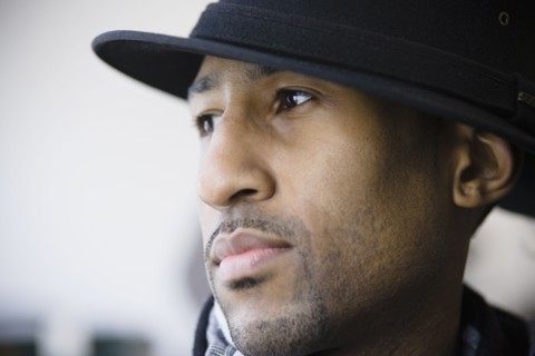 African American man wearing fedora