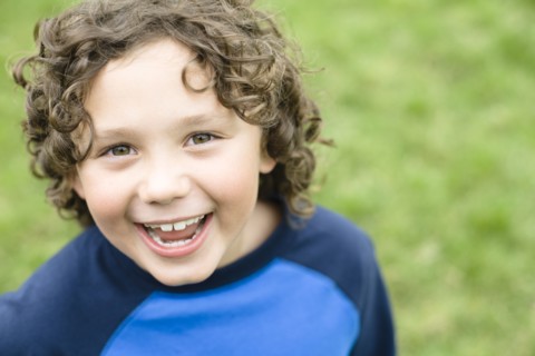 Smiling Caucasian boy