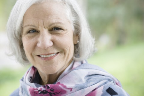 Smiling senior Caucasian woman
