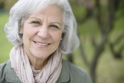 Smiling senior Caucasian woman