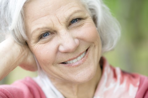 Smiling senior Caucasian woman