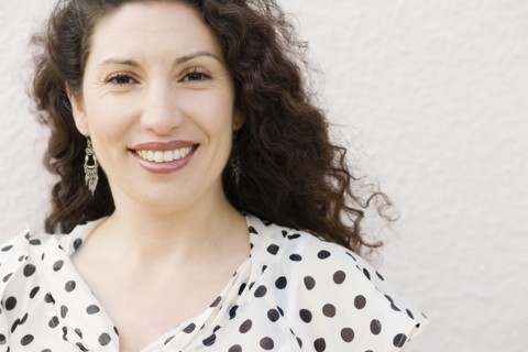 Smiling Hispanic woman