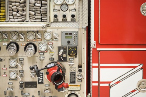 Dials on fire truck