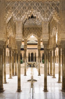 Pillared portico surrounding courtyard