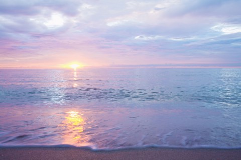 Sunset over ocean