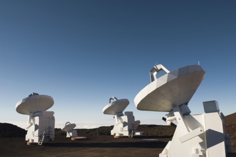 Satellites pointed towards sky