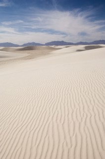 Ripples in sand dunes in desert