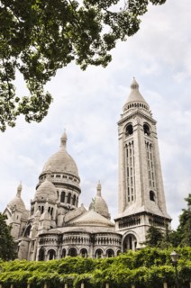 Low angle view of ornate church and dome