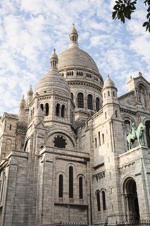 Low angle view of ornate church and dome