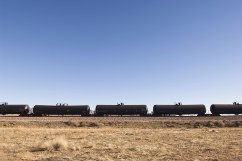 Row of oil trains