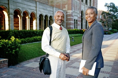 Smiling Black professors