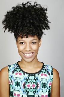 Close up of smiling mixed race woman