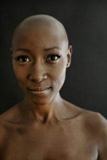 Close up of smiling face of African American woman