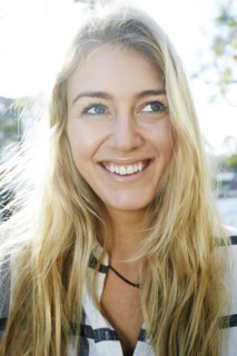 Caucasian woman smiling outdoors