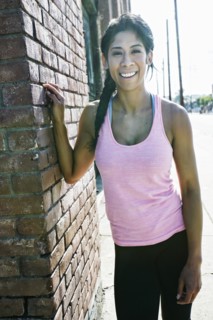 Mixed race woman smiling outdoors