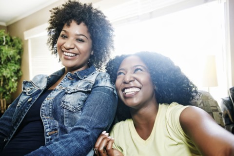 Portrait of smiling women