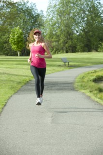 Jogger running in park