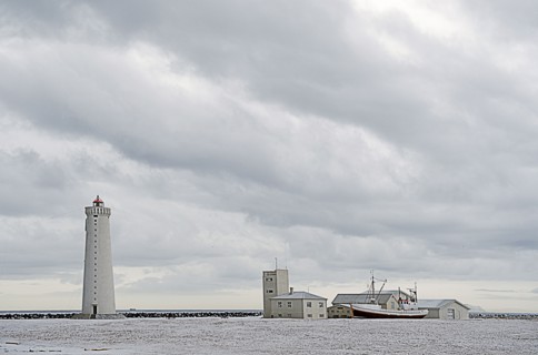 Lighthouse overlooking coastline