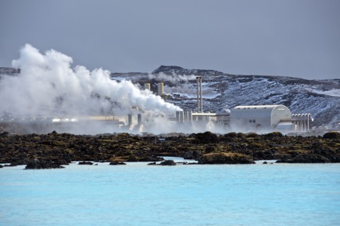 Power plant in arctic landscape
