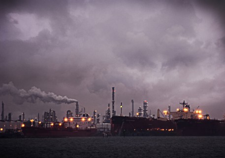 Clouds over power plant