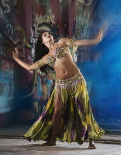 Belly dancer on stage