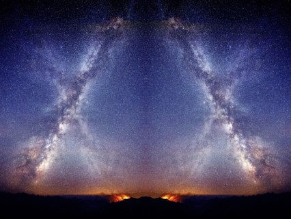 Stars in sky at night