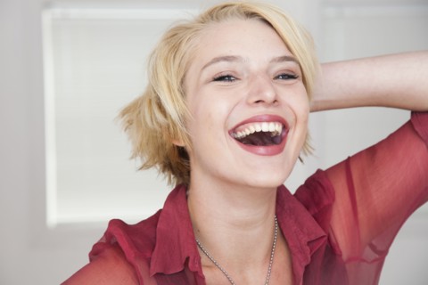 Smiling Caucasian woman