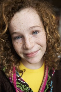 Caucasian girl smiling