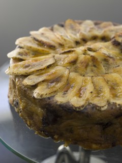 Close up of banana coffee cake