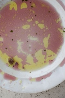 Close up of juice on plate