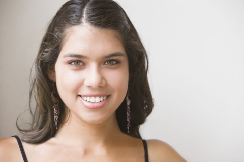 Hispanic woman smiling