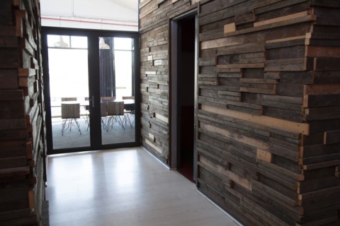 Empty hallway in modern office