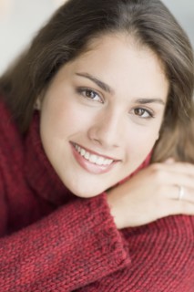 Close up of Brazilian teenager smiling