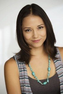 Smiling mixed race woman