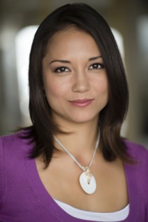 Smiling mixed race woman