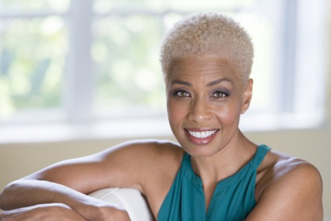 African American woman smiling