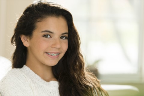 Mixed race girl smiling