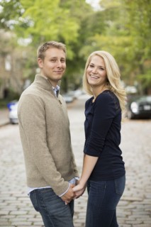 Caucasian couple holding hands outdoors