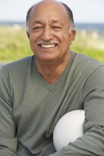 Close up of senior man smiling
