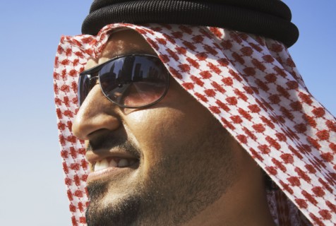 Close up of Arab man