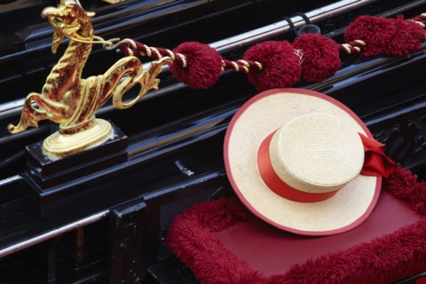 Straw hat on gondola