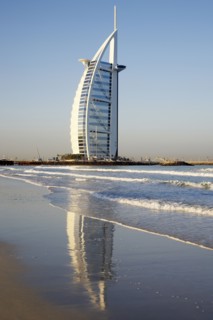 Burj Al Arab Hotel on beach