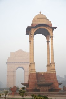 India Gate against blue sky